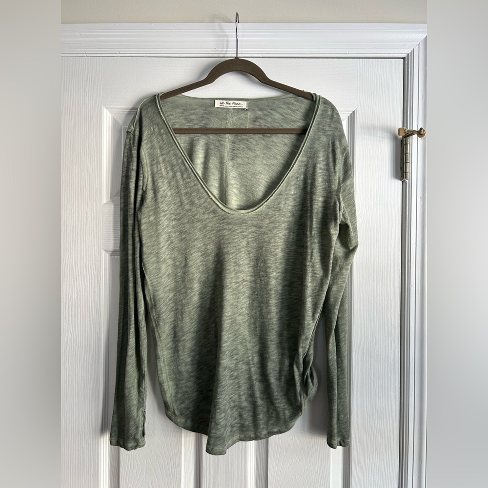 We The Free Green Yoga Top